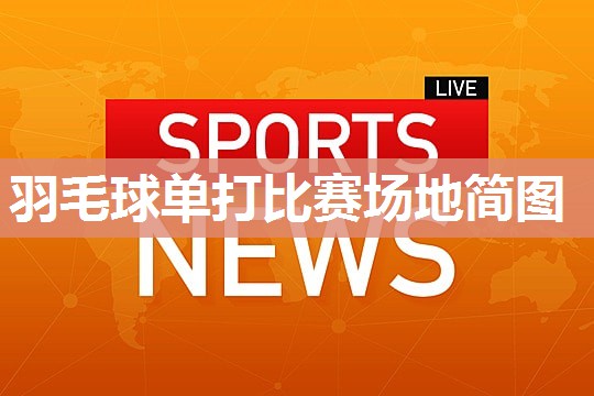 羽毛球单打比赛场地简图