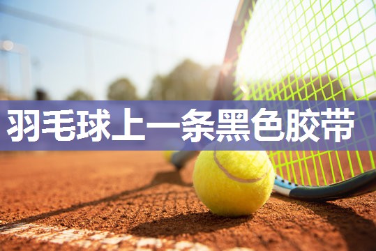 羽毛球上一条黑色胶带